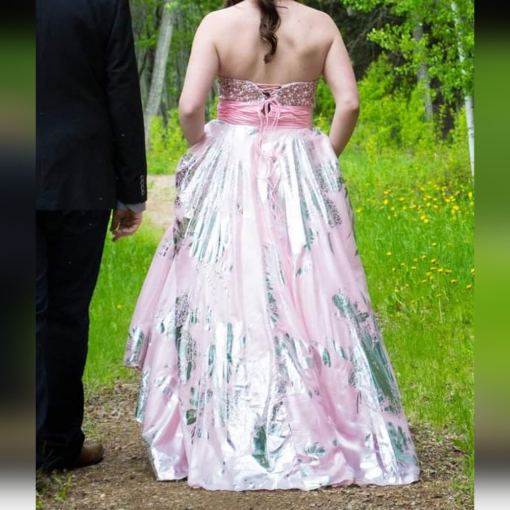 Pink And Silver Graduation Dress - Picture 3 of 6